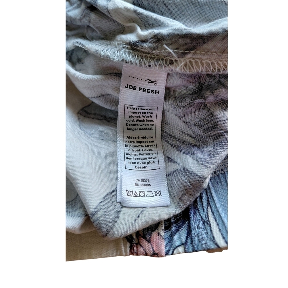 Joe Fresh Floral Pajama Set - Pink and Blue - Picture 3 of 5